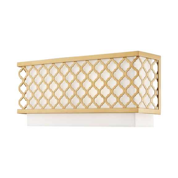 Livex Lighting Arabesque 2 Light ADA Wall Sconce in Soft Gold