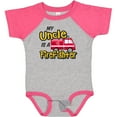 thumbnail image 3 of Inktastic My Uncle is a Firefighter with Fire Truck Boys or Girls Baby Bodysuit, 3 of 5