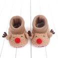 thumbnail image 5 of URMAGIC Baby Boy Girl Indoor Faux Booties Toddler Cartoon Winter Shoes Infant Fleece Slippers, 5 of 6