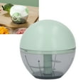 thumbnail image 4 of Manual Garlic Chopper, Durable Easy Cleaning Safe Hand Pull String Garlic Mincer Multifunctional Stainless Steel Blade Small  For Meat For Vegetable For Home Green,Light Green,Jade, 4 of 8