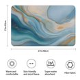 thumbnail image 3 of Blue Marble Gold Wave Pattern Bathroom Rugs Mat,Non Slip Microfiber Bathroom Rug,Rubber Backing,Soft Bathroom Mats for Bathroom Floor,Tub and Shower,17x27in(43x68cm), 3 of 5