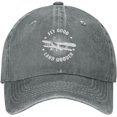 thumbnail image 1 of Fly Good Land Gooder Trucker Hat Washed Distressed Twill Cotton Baseball Cap Vintage Dad Golf Hats, 1 of 8