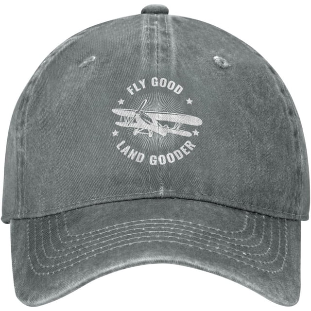 Fly Good Land Gooder Trucker Hat Washed Distressed Twill Cotton Baseball Cap Vintage Dad Golf Hats