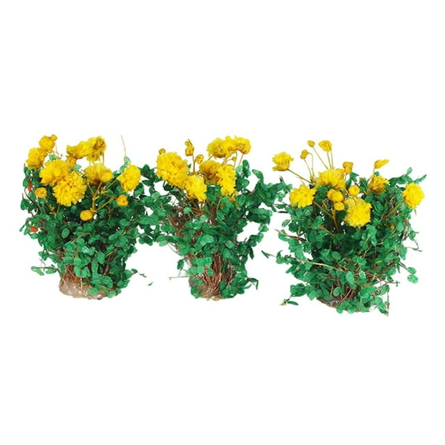 Milaget 3x Miniature Flower DIY Model Building Scenery Artificial Flower Moonflower
