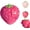 Strawberry, variant on Big Mango Squishies Toy, Color Changing Sticky Stress Relief Ball, Slow Rising Fruit Squeeze Fidget for Anxiety Relief and Relaxation for Adults Kids