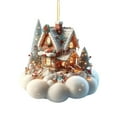 thumbnail image 2 of HomelyJoy Christmas Little House Ornaments - Small Village House Decor for Tabletop, Hanging on Xmas Tree as Unique Holiday Home Decoration Gift, 2 of 7