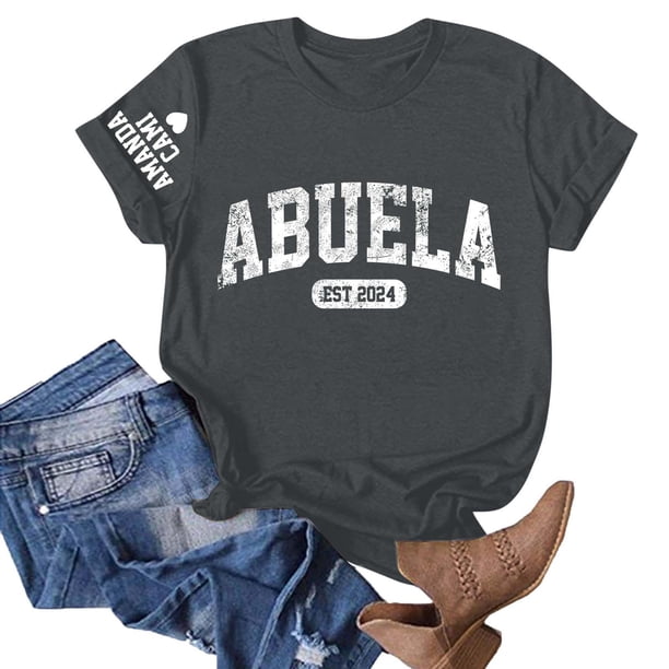 Fiudx Camisas de Mujer Tops con Estampado de Moda para Mujer, Blusa de Manga Corta, Camisetas Divertidas con Cuello Redondo