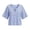 Blue, variant on Women's Round Neck Tops Stripe Plus Size Half Sleeve Solid Color Knot Neck Tops Casual Summer Officewear