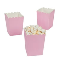 Mini Light Pink Popcorn Box (24Pc) - 24 Pieces