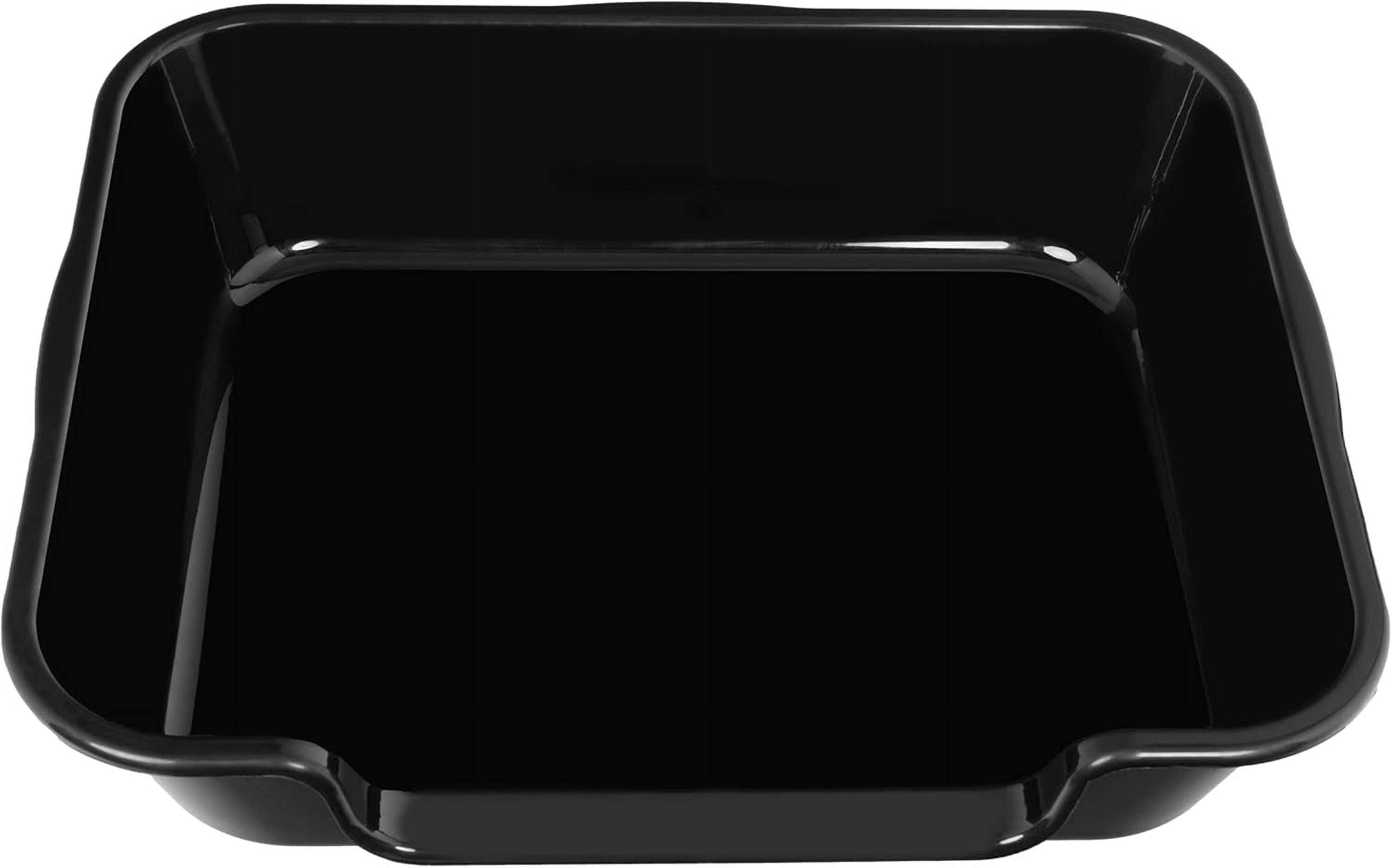 1 Pack of Extra Large Cat Litter Box (ABS Material), Low Entry Senior Litter Pen for Geriatric Kitty Big Cats, Jumbo Pet Safe Litter Boxes Tray for Pets Potty (Black, 24" L x 20" W)