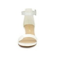 thumbnail image 6 of BLISSFUL STEP Women's Shoes Open Toe Block Heel Ankle Strap Sandals White 6, 6 of 8