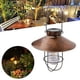 thumbnail image 3 of Linterna solar colgante al aire libre, linterna de metal vintage con luces LED cálidas para jardín, patio, árbol, iluminación solar de paisaje, cobre vintage, 3 of 4
