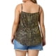 thumbnail image 3 of Camisetas sin mangas de lentejuelas de talla grande para mujeres, top de bronceado con brillo, camiseta sin mangas 4X negro y dorado, 3 of 6