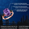 thumbnail image 2 of Gem Stone King 7.76 Ct Oval Purple Amethyst Black Onyx 18K Rose Gold Plated Silver Ring, 2 of 6