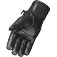 thumbnail image 5 of Men's Motorcycle Premium Leather Gel Padded Palm Street Cruiser Protected Biker Gloves Reflective Black M, 5 of 7