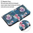 thumbnail image 4 of Case for Samsung Galaxy S22 5G, PU Leather Stand Wallet Case with Wrist Strap and Cards Slots Pocket Shockproof Protective Cover for Samsung Galaxy S22 5G 6.1 inch,Colorful Flowers, 4 of 7