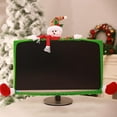 thumbnail image 4 of Cubierta De Borde De Monitor De Computadora De Navidad Cubierta De Monitor De TV Cubierta Elástica De Computadora Portátil Para Decoración De Computadora De Oficina En Casa De Navidad-Papá Noel, 4 of 5