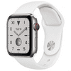 Restored Apple Watch Series 5 40mm WiFi & Cellular Titanium Silver Case with White Band (Refurbished)
