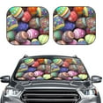 thumbnail image 2 of Haiem Easter Eggs1 Windshield Sun Shade: Universal Foldable 2-Piece Car Front Window Sunshade - Blocks Uv Rays, And Reduces Heat,Essential Car Accessory Small, 2 of 7
