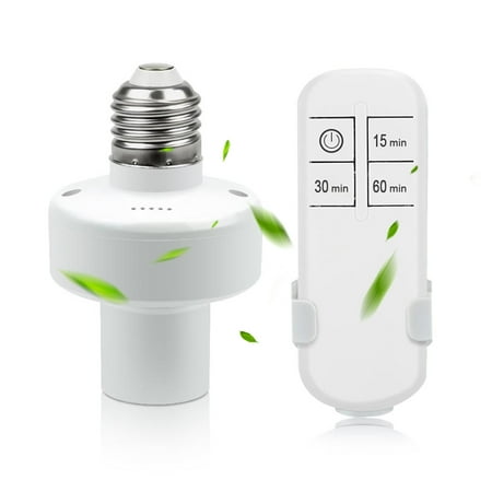 

Remote Control Light Lamp Socket E26 E27 Bulb Base Holder Wireless Light Switch Kit with Timing Function 50m Long Distance Control Remote Lighting Fixtures