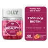 OLLY Undeniable Beauty Gummy, Supplement for Hair, Skin, Nails, Grapefruit, 60 Ct