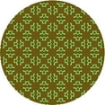 thumbnail image 1 of Ahgly Company Machine Washable Indoor Square Transitional Dark Bronze Brown Area Rugs, 3' Square, 1 of 7