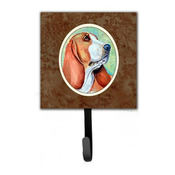 Basset Hound Leash or Key Holder, 6 x 1.25 x 4.25 in.