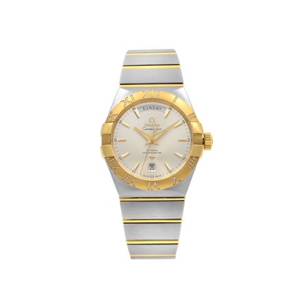 Omega Constellation Steel Gold Diamonds Automatic Mens Watch 123.25.38.22.02.002