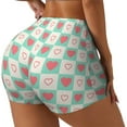 thumbnail image 2 of Heart Pattern Workout Shorts For Women Scrunch Butt Lifting Yoga Gym Seamless Booty Biker Shorts X-Large, 2 of 9
