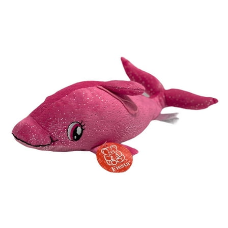 Fiesta Pink Sparkle Dolphin 11.5 Inch Stuffed Plush Toy