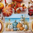 thumbnail image 3 of Fall Coastal Pumpkins Placemats Set of 6, Thanksgiving Autumn Beach Nautical Washable Wipeable Table Mats for Dining Tables, Indoor Outdoor Kitchen Place Mats for Holiday Party Table Decor, 3 of 9