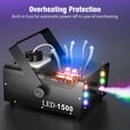 thumbnail image 4 of 1500W Fog Machine 1L Capacity Smoke Machine RGB 6 LED Lights W/ Remote Control for Party Christmas DJ Disco Stage Party, 4 of 6