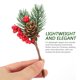thumbnail image 2 of 10 Uds. De ramas falsas de Navidad, decoración de pino de fruta roja Artificial, decoración navideña, 2 of 6