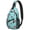 Pink, variant on Tropical Sling Backpack, Lightweight Hawaiian Jungle Leaves Crossbody Bag with Exotic Floral Print for Summer Travel and Beach