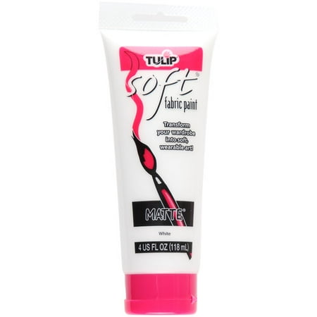 Tulip 4 Fl. Oz. Soft Fabric White Paint Tube