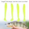 thumbnail image 3 of Lot de 50 leurres de pêche en plastique souple de 5 cm, queue en T, appâts pour vers, accessoires de pêche, jaune, 3 of 4