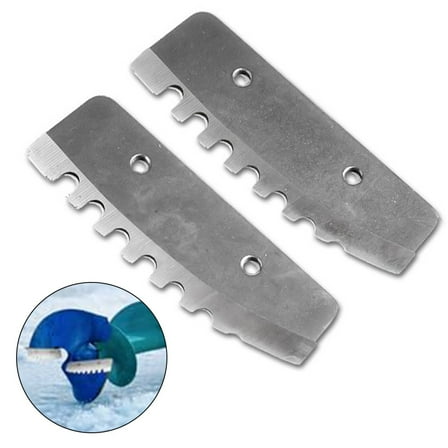 2pcs 8 inches Replacement Auger Blades Ice Auger Blades for Power Ice Auger Tool