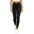 thumbnail image 7 of Admvng Pants for Women Solid Casual Stretchy Workout Yoga Trousers, 7 of 7