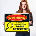 thumbnail image 2 of Funny Pool Sign, This Pool is Equipped with A Urine Detector Sign,, 2 of 8