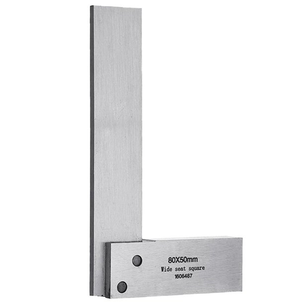 Herramientas de Medición Mecánica Bsvklp Ángulo Recto 90° Acero de Precisión 80 × 50 mm