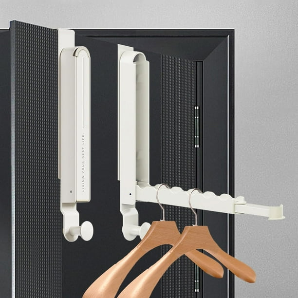 2 Unidades Perchero para Puerta Plegable, Ganchos para Puerta Colgadores de Ropa, Percha de Viaje Portátil, Sin Taladrar, Gancho Perchero para Colgar Toallas, Abrigos, Sombrero y Batas