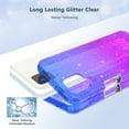thumbnail image 3 of Samsung Galaxy A22 5G Case With Built-in Screen Protector, Rosebono Hybrid Glitter Sparkle Transparent Colorful Gradient TPU Skin Cover 360 Protection Case For Samsung Galaxy A22 5G (Blue/Purple), 3 of 5