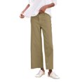thumbnail image 4 of CIENVNSTG Linen Pants Women Wide Leg Elastic High Waist Cropped Trousers Summer Fashion Business Casual Work Pant with Pockets Earthy Yellow 2XL, 4 of 7