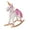Pink and White, variant on Happy Trails Ride-On Unicorn Rocking Horse with Sturdy Wooden Base for Toddlers Ages 3 and up, (White)