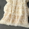 thumbnail image 5 of ClodeEU Women's High Waisted Tulle Tiered Cake Skirt,Fluffy Ballerina Midi Skirt Beige,Womens Plus Free Size, 5 of 6