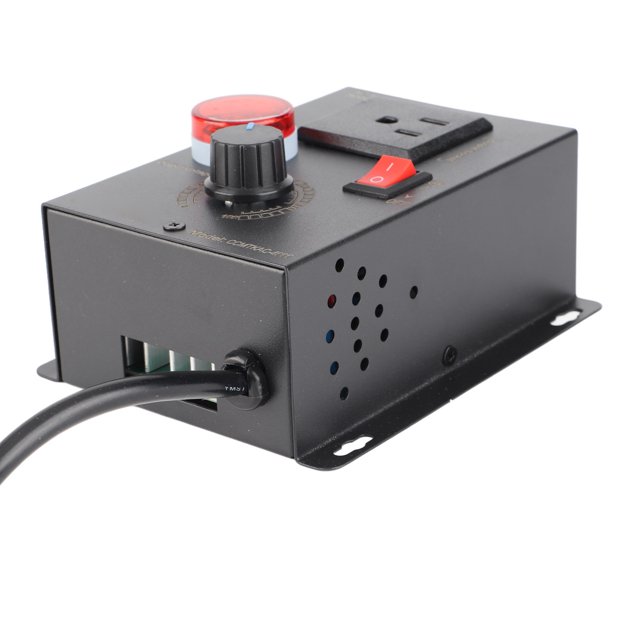 Regulador De Velocidad Variable, Carcasa De Hierro Galvanizado Práctico Controlador De Velocidad Variable Enchufe Estadounidense 110-240 V Para Motores De Excitación