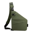thumbnail image 4 of Bolso bandolera para hombre Yinane Bolso de pecho con múltiples Bolsillos Mochila Verde izquierda, 4 of 8