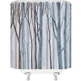 thumbnail image 3 of Tree Shower Curtain Abstract Birch Tree Trunk Autumn Leafless Fall Forest Branch Nature Rustic Vintage Bathroom Decor Fabric Curtain with Hooks, 3 of 3