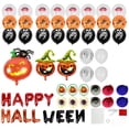 thumbnail image 2 of Juego de globos de Halloween NikouMX decoración de cumpleaños aluminio calavera de calabaza, 2 of 8