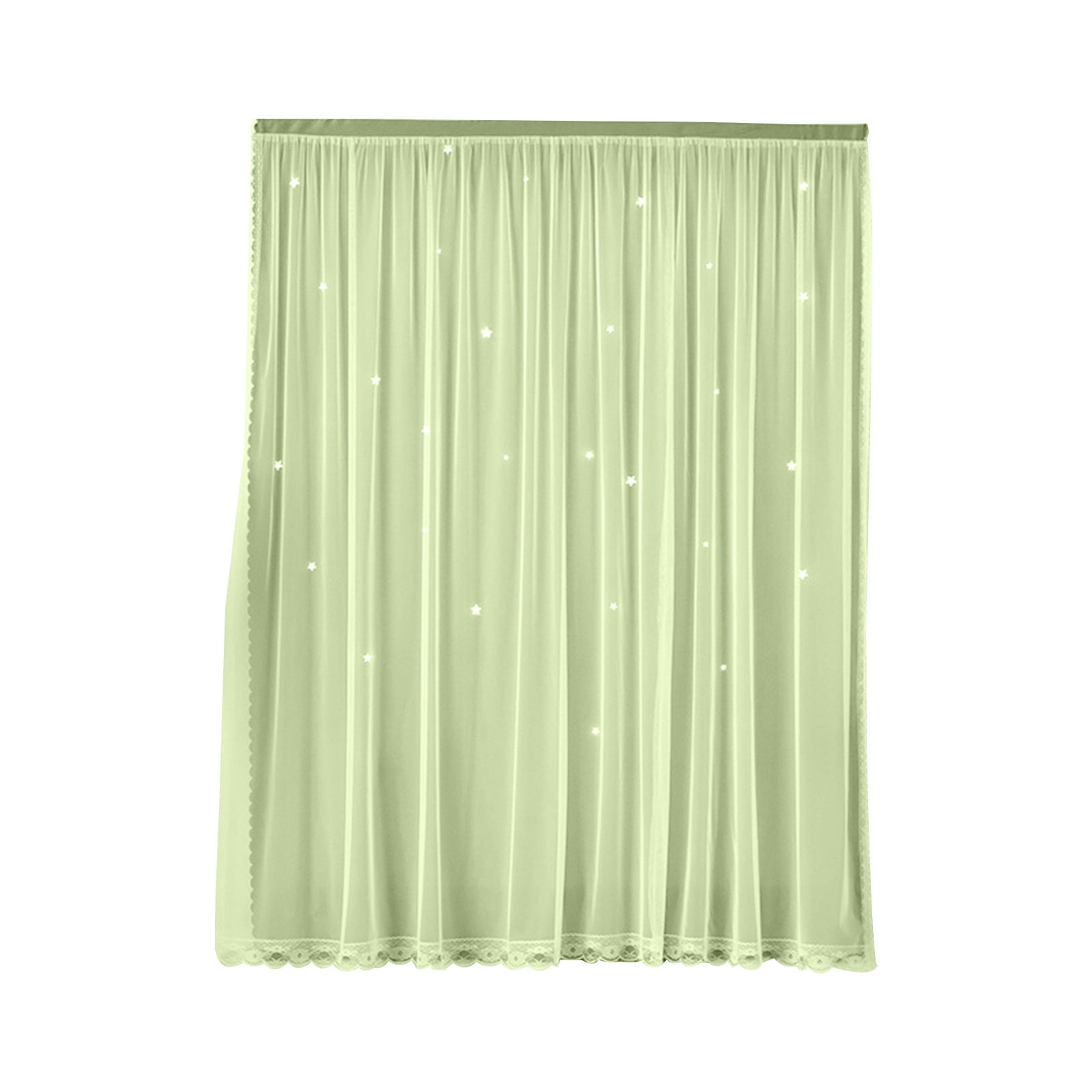 Blackout Curtains with Sheer Overlay Noise Reduction Panels for Bedroom and Living Room Light Blocking and Energy Saving, 59.05*39.37 inches, Set of 1